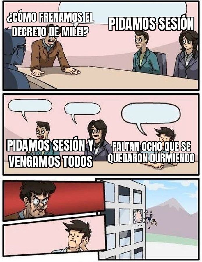 Milei blindó el DNU 70/2023 sin despeinarse: la oposición pidió sesión y se quedó a ocho votos del quórum