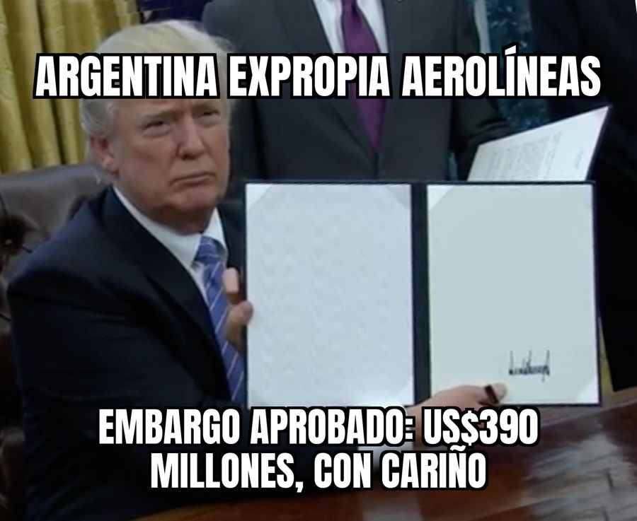 Jueza de EE.UU. da luz verde a embargar US$390 millones de la Argentina por Aerolíneas.