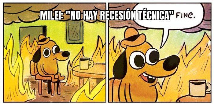 Milei dice que no hay recesión técnica, los números dicen otra cosa.