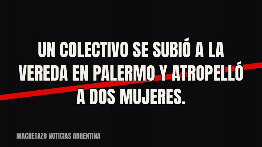 Un colectivo se subió a la vereda en Palermo y atropelló a dos mujeres.