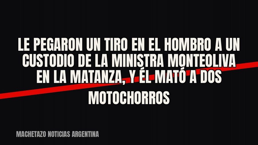Le pegaron un tiro en el hombro a un custodio de la ministra Monteoliva en La Matanza, y él mató a dos…