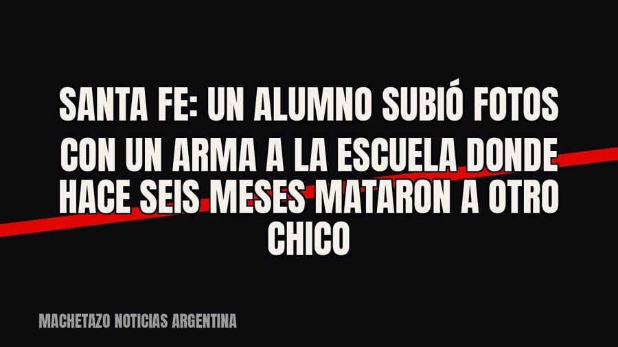 Santa Fe: un alumno subió fotos con un arma a la escuela donde hace seis meses mataron a otro chico