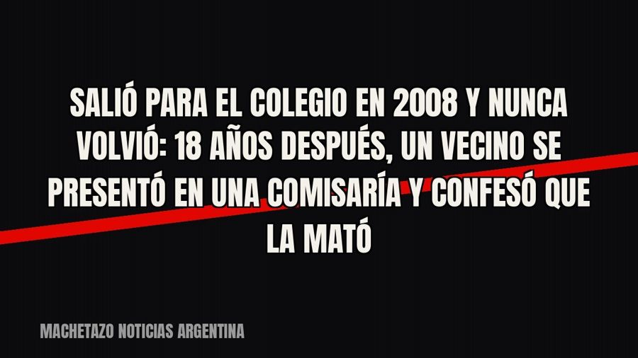 Salió para el colegio en 2008 y nunca volvió: 18 años después, un vecino se presentó en una comisaría y…
