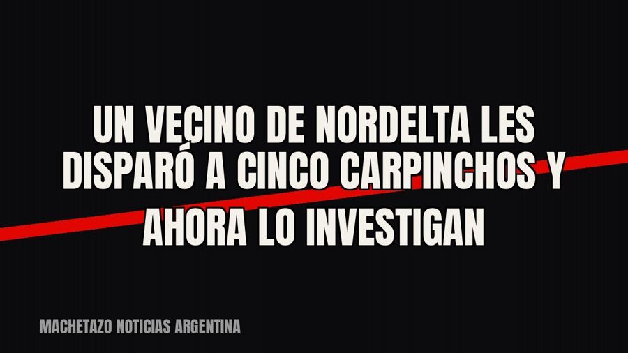 Un vecino de Nordelta les disparó a cinco carpinchos y ahora lo investigan