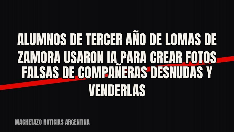 Alumnos de tercer año de Lomas de Zamora usaron IA para crear fotos falsas de compañeras desnudas y venderlas