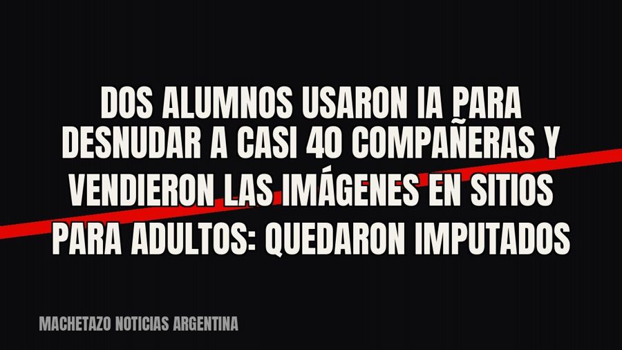 Dos alumnos usaron IA para desnudar a casi 40 compañeras y vendieron las imágenes en sitios para adultos:…