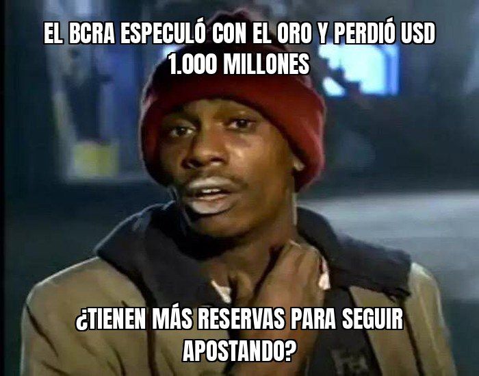 El BCRA especuló con el oro de las reservas, "erró el cálculo" y perdió más de USD 1.000 millones,…