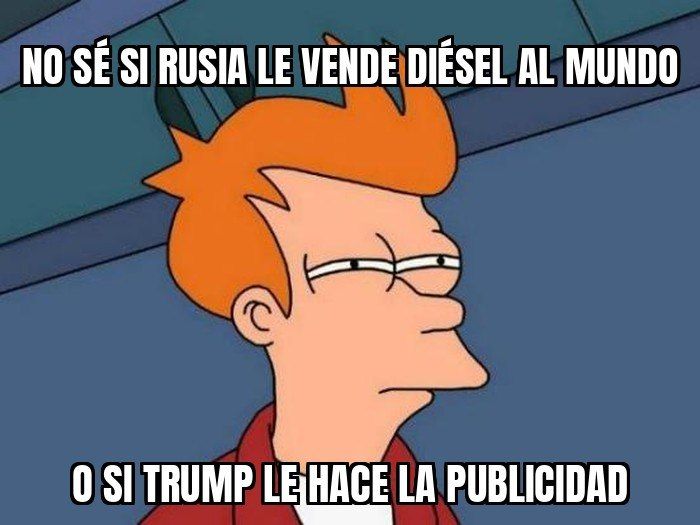 Trump anunció que Rusia le vende diésel a EE. UU. y "al mundo": 800.000 toneladas en dos meses