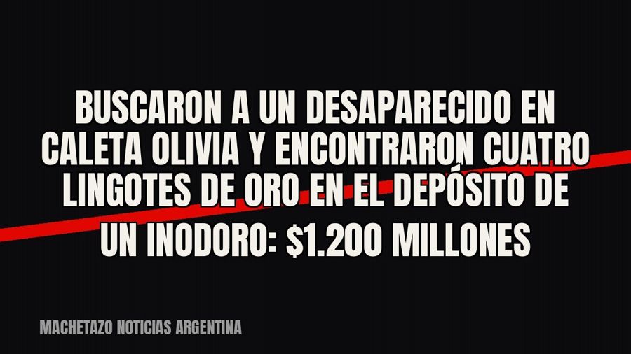 Buscaron a un desaparecido en Caleta Olivia y encontraron cuatro lingotes de oro en el depósito de un…