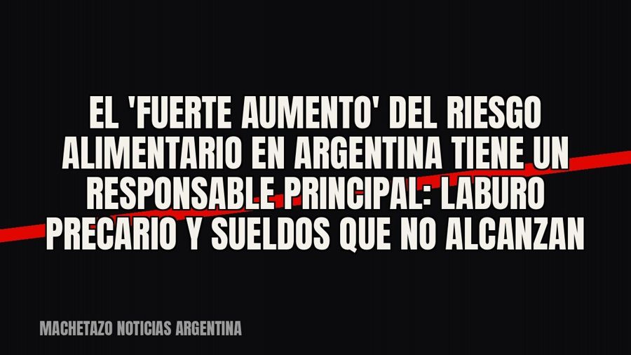El 'fuerte aumento' del riesgo alimentario en Argentina tiene un responsable principal: laburo…