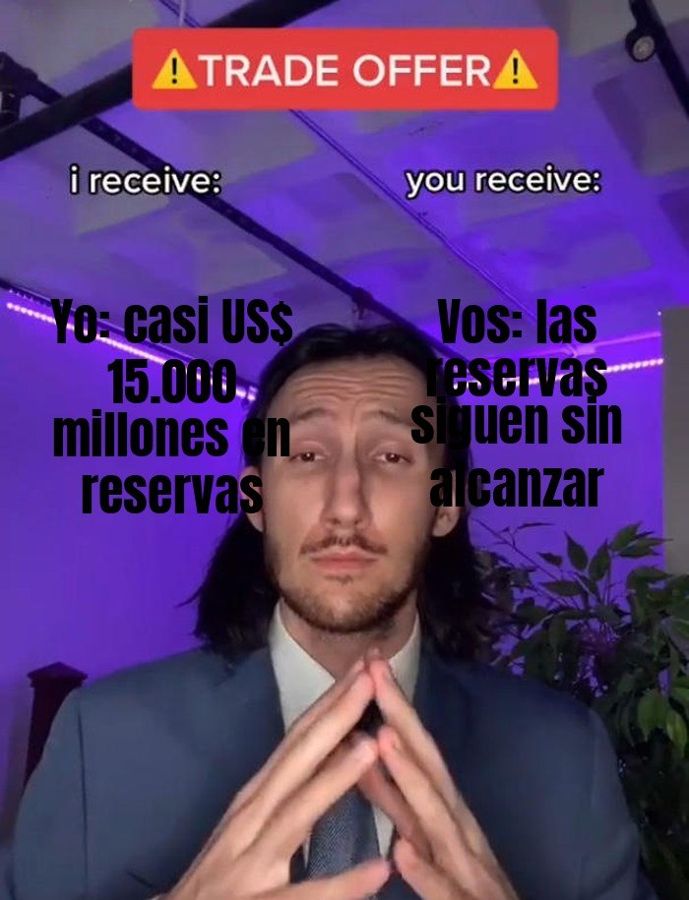El Central ya juntó casi US$ 15.000 millones en reservas: 50% más que la meta que se puso para todo el año