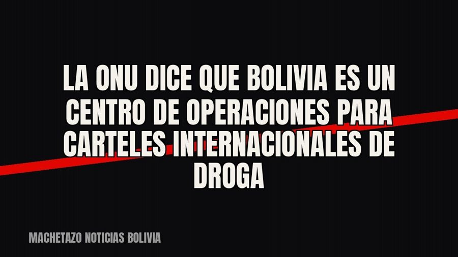 La ONU dice que Bolivia es un centro de operaciones para carteles internacionales de droga