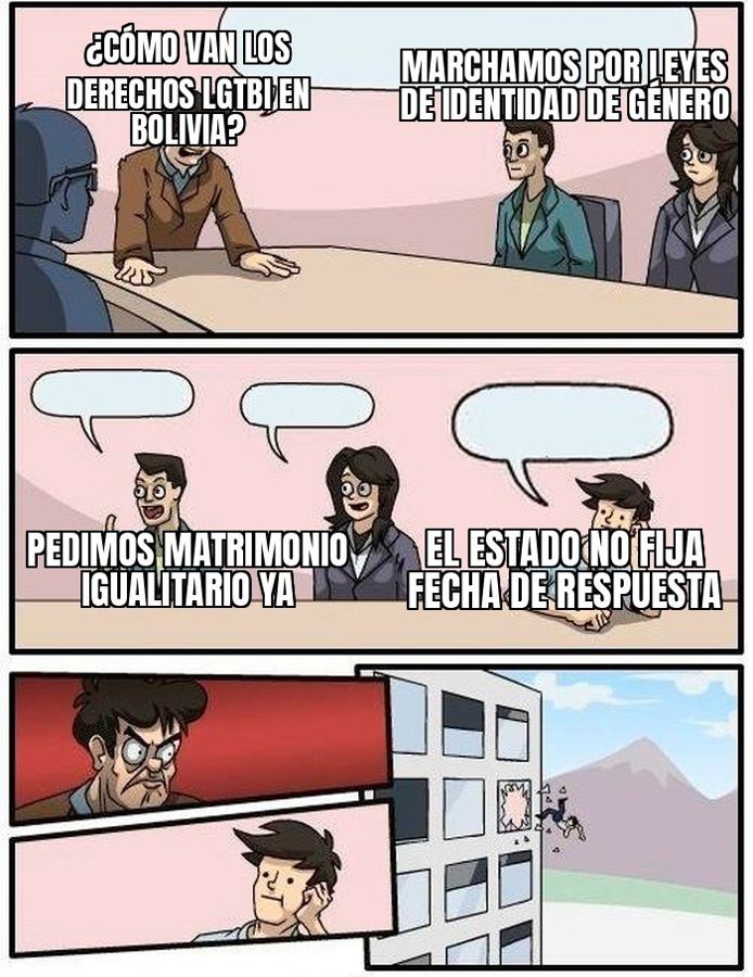 Colectivos LGTBI marchan en Bolivia exigiendo la "revolución" de sus derechos.