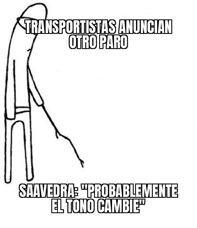 Saavedra le avisa al transporte que, si vuelven a hacer paro, "probablemente el tono cambie".
