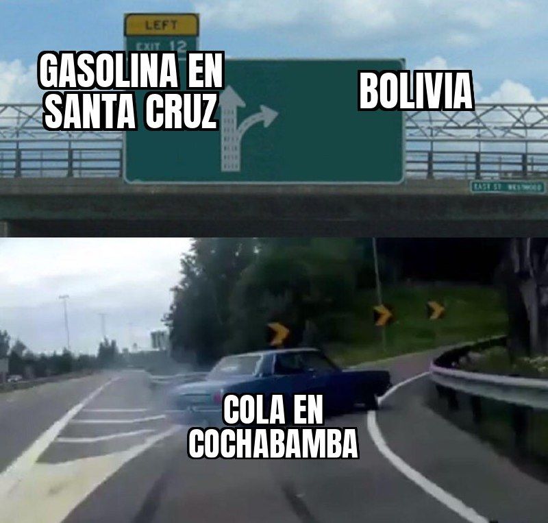 Cochabamba hace fila por gasolina, en Santa Cruz los surtidores no tienen nada y solo La Paz carga normal