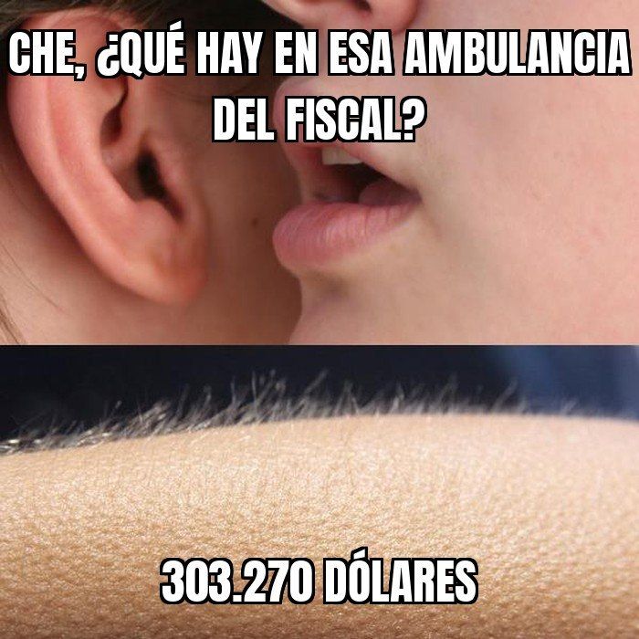 Sacaron una ambulancia de la casa del fiscal con 303.270 dólares escondidos adentro