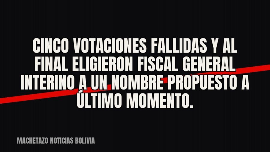 Cinco votaciones fallidas y al final eligieron fiscal general interino a un nombre propuesto a último momento.