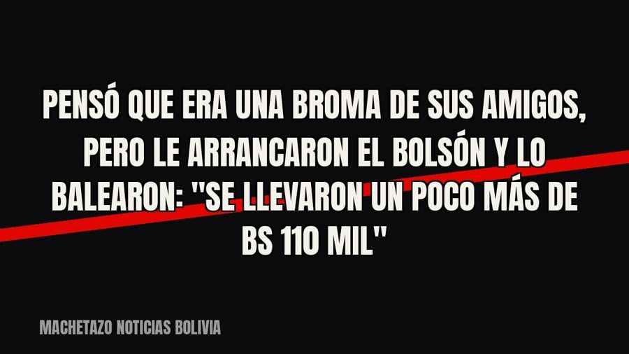 Pensó que era una broma de sus amigos, pero le arrancaron el bolsón y lo balearon: "Se llevaron un poco…