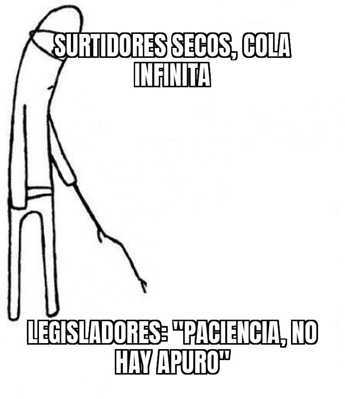 Con los surtidores secos, los legisladores a los cívicos: "paciencia, no es momento de ultimátum"