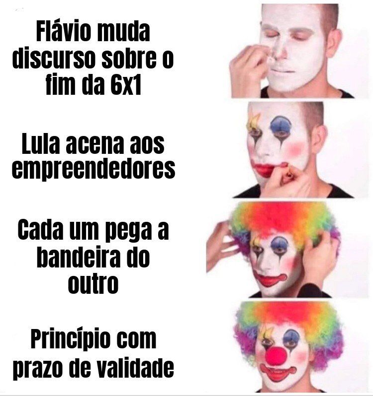 Flávio muda o discurso sobre o fim da escala 6x1, e Lula acena aos empreendedores: cada um já escolheu a…