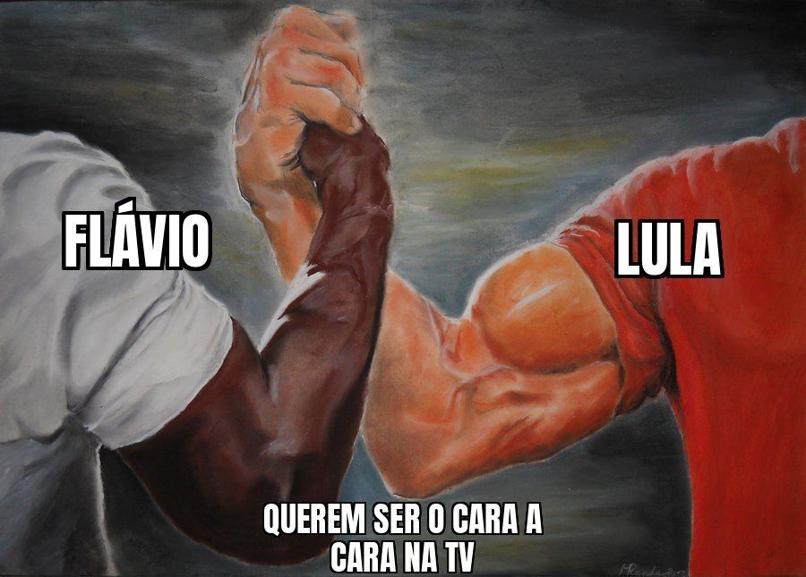 Flávio e Lula se encaram no primeiro debate na TV, uma semana antes da eleição presidencial