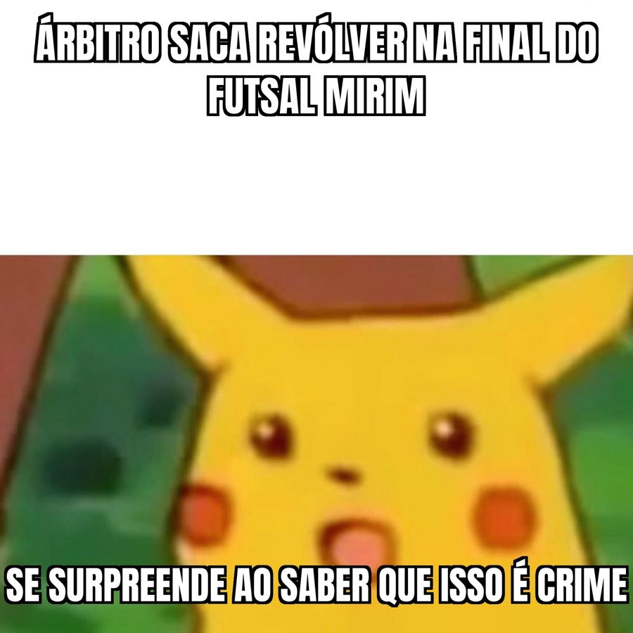 Árbitro saca revólver no meio de um jogo de futsal INFANTIL em Campo Grande.