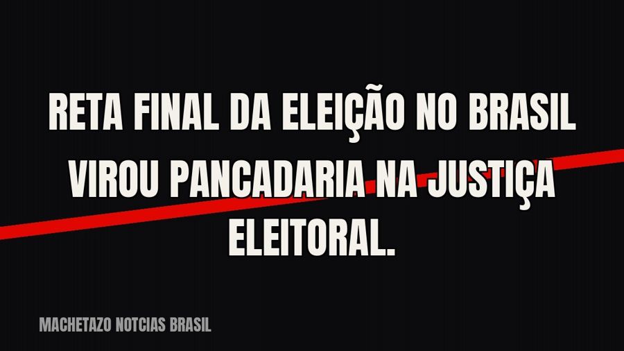 Reta final da eleição no Brasil virou pancadaria na Justiça Eleitoral.