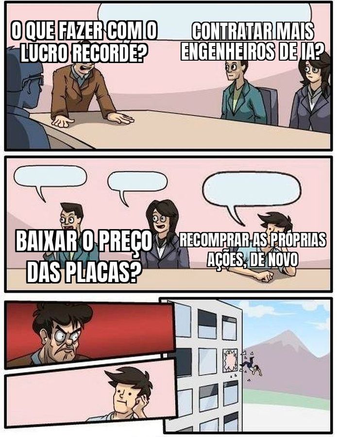 Nvidia recompra US$ 150 bilhões em ações e ultrapassa a Apple no maior programa já visto nos EUA.