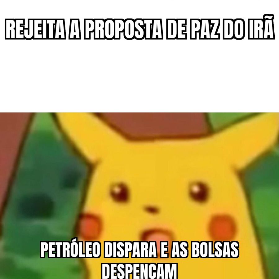 Trump rejeitou a proposta de paz do Irã, o petróleo disparou e as bolsas da Ásia foram pro chão.