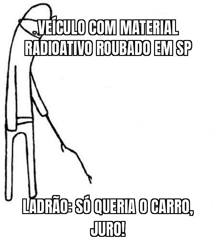 Roubaram em SP um veículo carregado com actínio-225, material radioativo usado em tratamentos médicos.