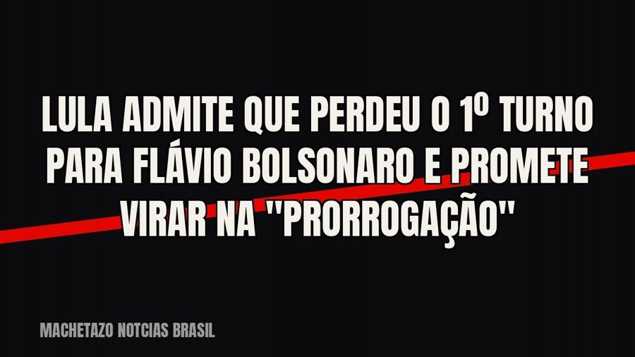 Lula admite que perdeu o 1º turno para Flávio Bolsonaro e promete virar na "prorrogação"