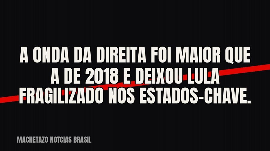 A onda da direita foi maior que a de 2018 e deixou Lula fragilizado nos estados-chave.