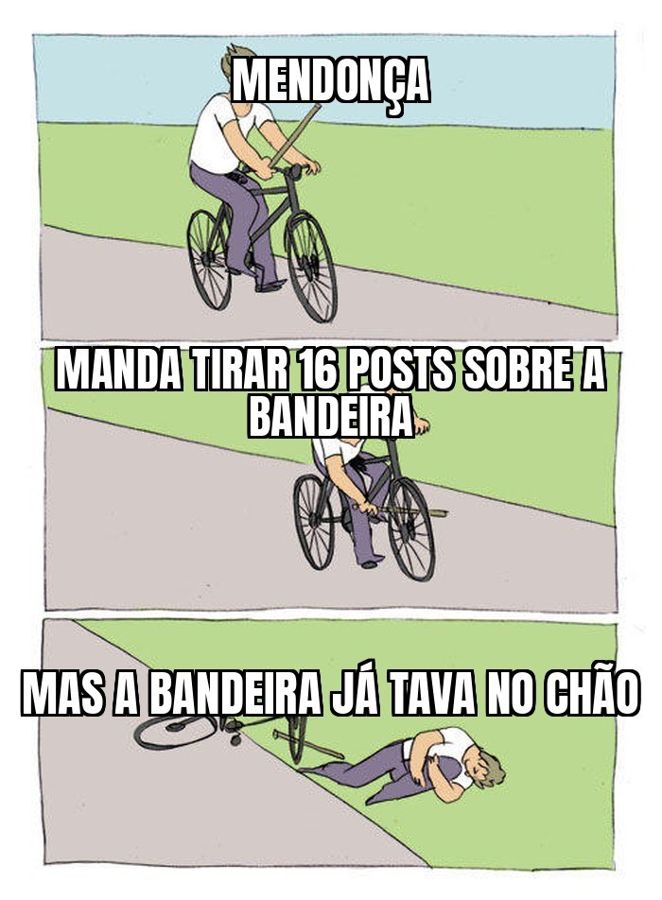 Mendonça manda tirar do ar 16 posts que dizem que Lula jogou a bandeira do Brasil no chão