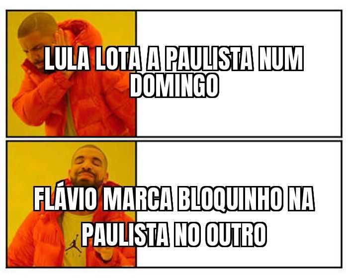Lula lota a Paulista num domingo, e horas depois Flávio Bolsonaro marca "bloquinho" no mesmo lugar.