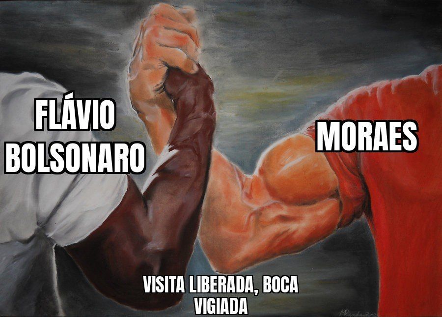 Moraes deixou Flávio Bolsonaro voltar a visitar o pai, mas manteve a proibição de declarações políticas.