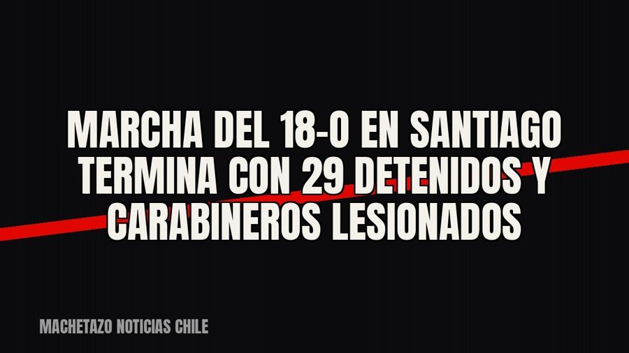 Marcha del 18-O en Santiago termina con 29 detenidos y carabineros lesionados