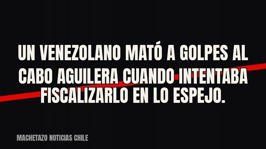 Un venezolano mató a golpes al cabo Aguilera cuando intentaba fiscalizarlo en Lo Espejo.