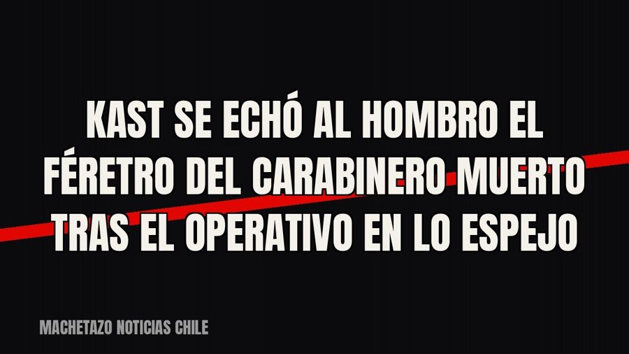 Kast se echó al hombro el féretro del carabinero muerto tras el operativo en Lo Espejo