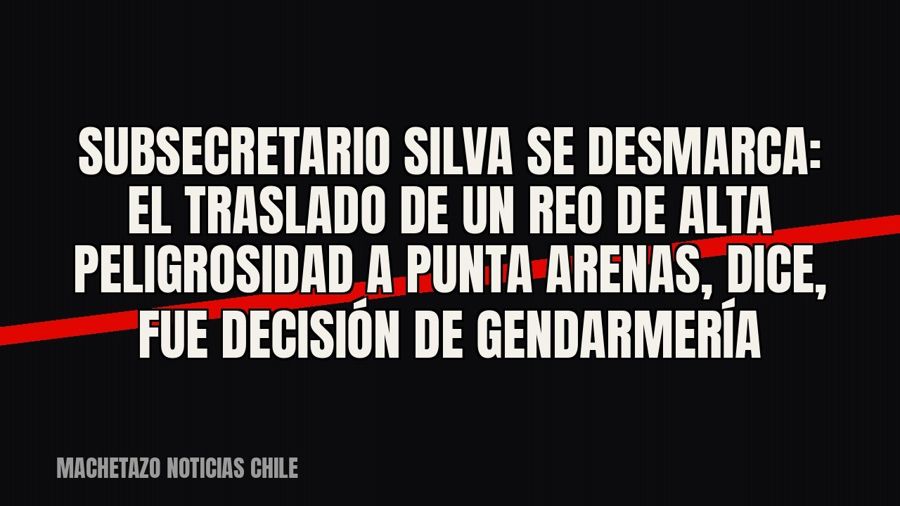 Subsecretario Silva se desmarca: el traslado de un reo de alta peligrosidad a Punta Arenas, dice, fue…
