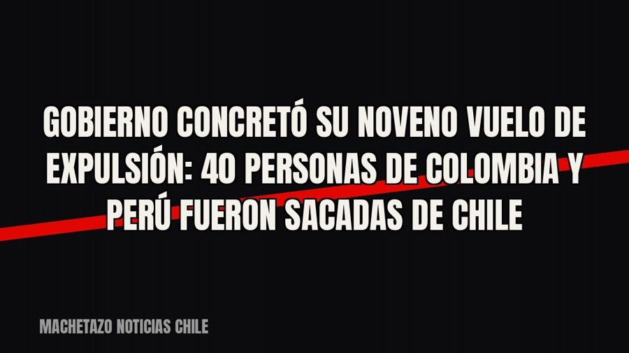 Gobierno concretó su noveno vuelo de expulsión: 40 personas de Colombia y Perú fueron sacadas de Chile