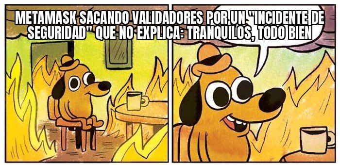 MetaMask empezó a sacar sus validadores de Ethereum tras un "incidente de seguridad" que no quiere…