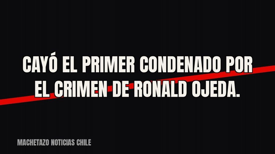 Cayó el primer condenado por el crimen de Ronald Ojeda.