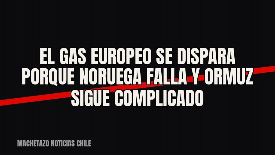El gas europeo se dispara porque Noruega falla y Ormuz sigue complicado