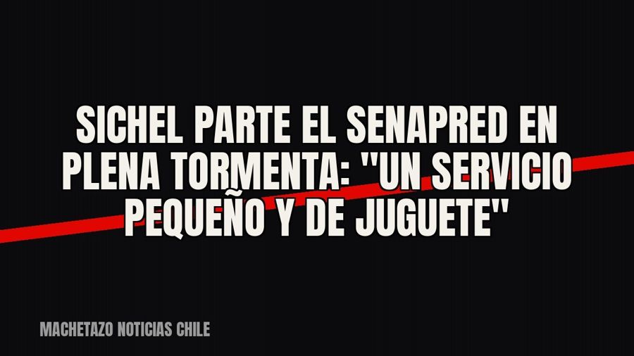 Sichel parte el Senapred en plena tormenta: "un servicio pequeño y de juguete"