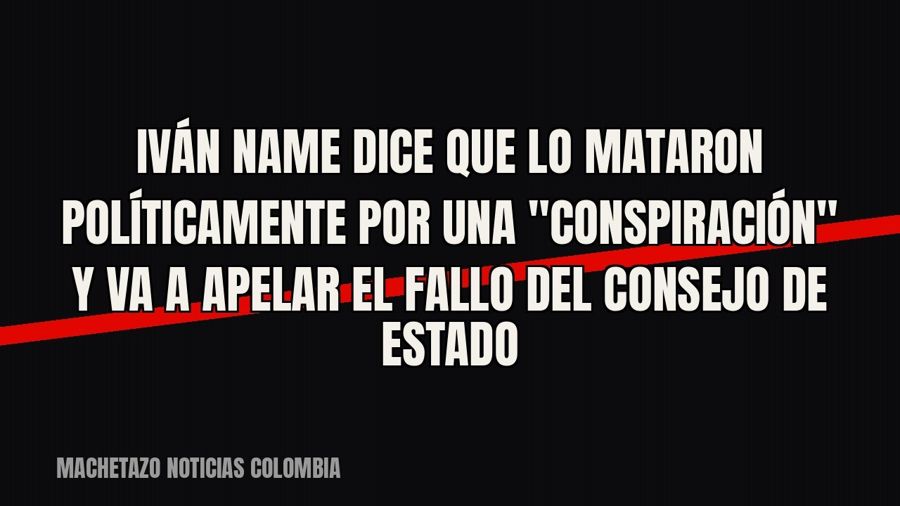 Iván Name dice que lo mataron políticamente por una "conspiración" y va a apelar el fallo del…