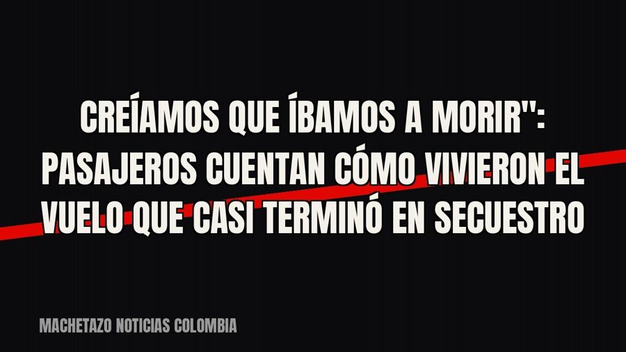 quot;Creíamos que íbamos a morir": pasajeros cuentan cómo vivieron el vuelo que casi terminó en secuestro