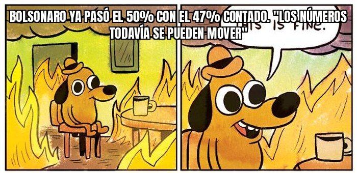 Bolsonaro pasa el 50% en la primera vuelta de Brasil con el 47% de las mesas escrutadas
