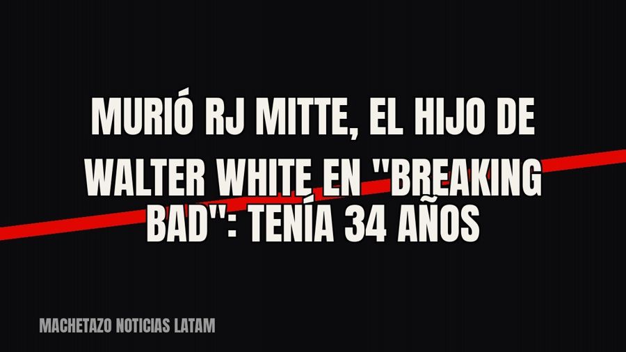 Murió RJ Mitte, el hijo de Walter White en "Breaking Bad": tenía 34 años