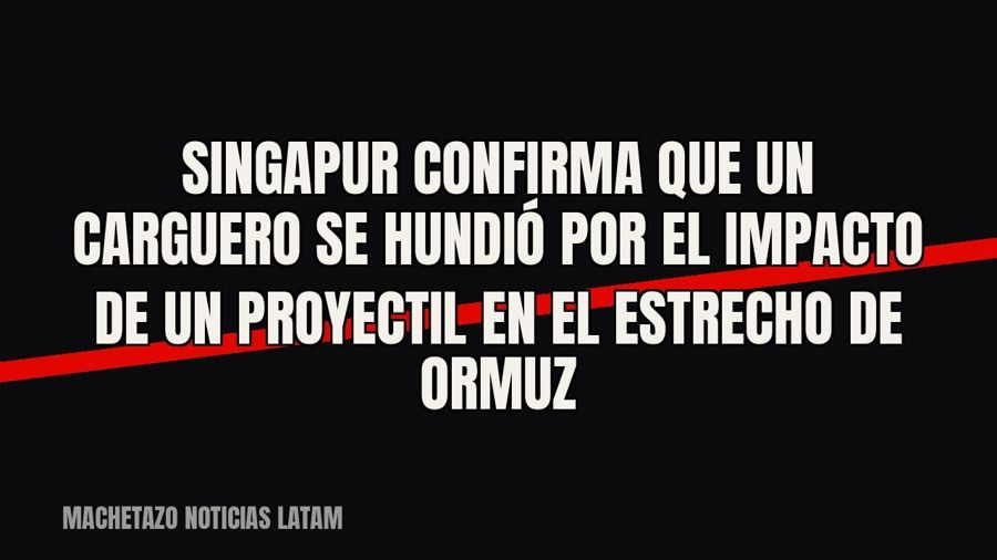 Singapur confirma que un carguero se hundió por el impacto de un proyectil en el estrecho de Ormuz