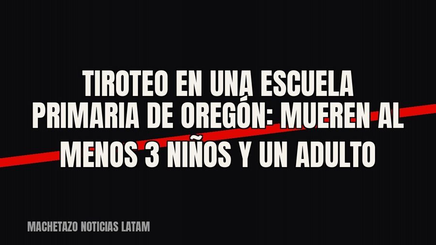 Tiroteo en una escuela primaria de Oregón: mueren al menos 3 niños y un adulto